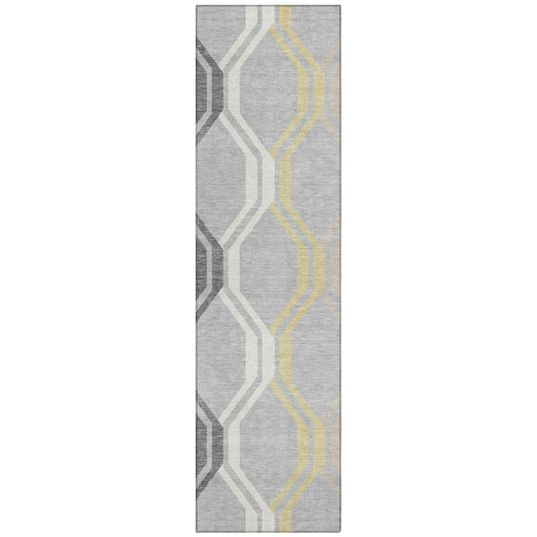 Machine Washable Indoor/Outdoor Bingel ACN2326 Mid-Century Modern Rug