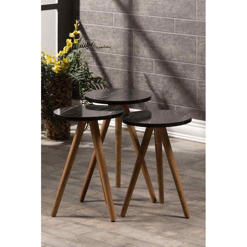 Annabel 14cm Console Table, Black Marble