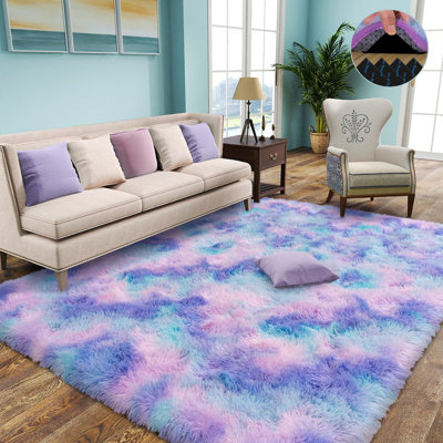 8×10ft Washable Area Rug Ultra Soft Fluffy Shag Rug  Indoor Carpet for Living Room Bedroom Kidsroom Home Decor