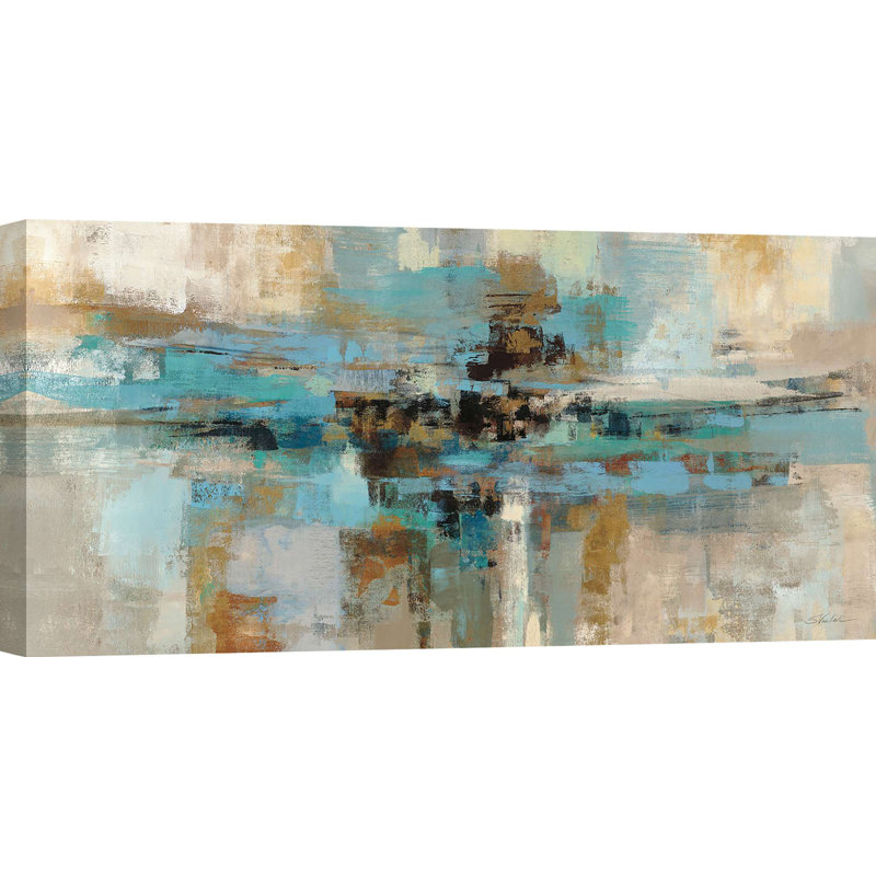 Abstract Morning Fjord by Silvia Vassileva - Wrapped Canvas Print, 35 cm H x 70 cm W