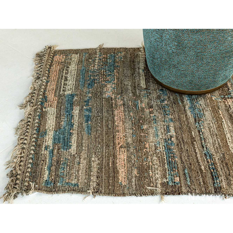 Modern Distressed One-of-a-Kind Rectangle 3'9" X 6' Area Rug
