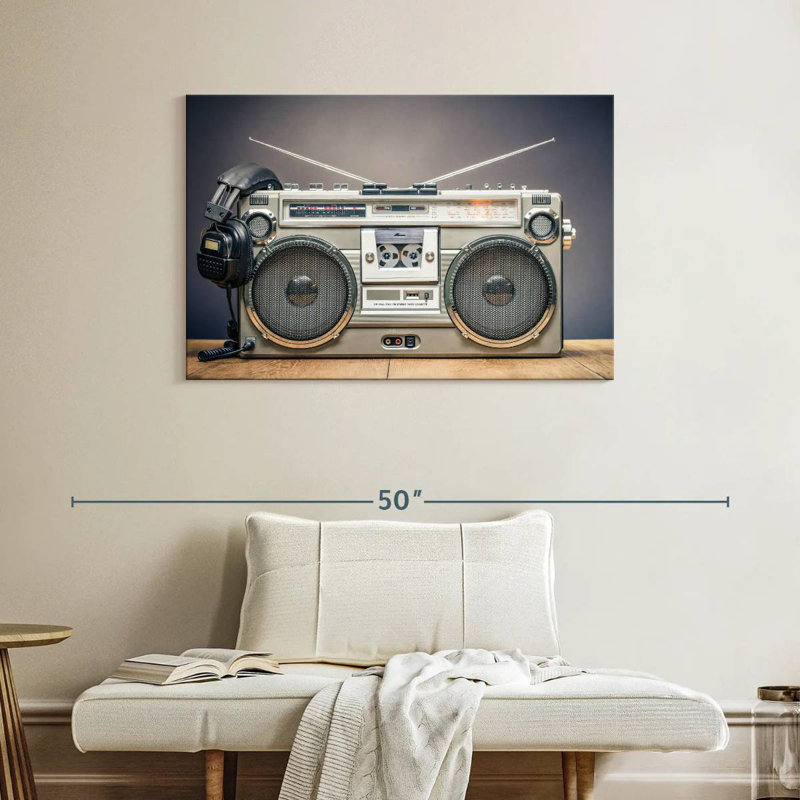 Abarca Headphones And Boombox, 26" H x 39" W