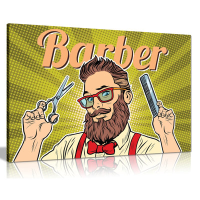 Barber Artwork - Wrapped Canvas Print