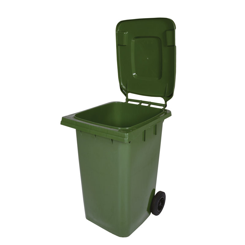 Poubelle, Vert, 95 gallons, H 43,25 po x l 28,25 po x P 33,4 po