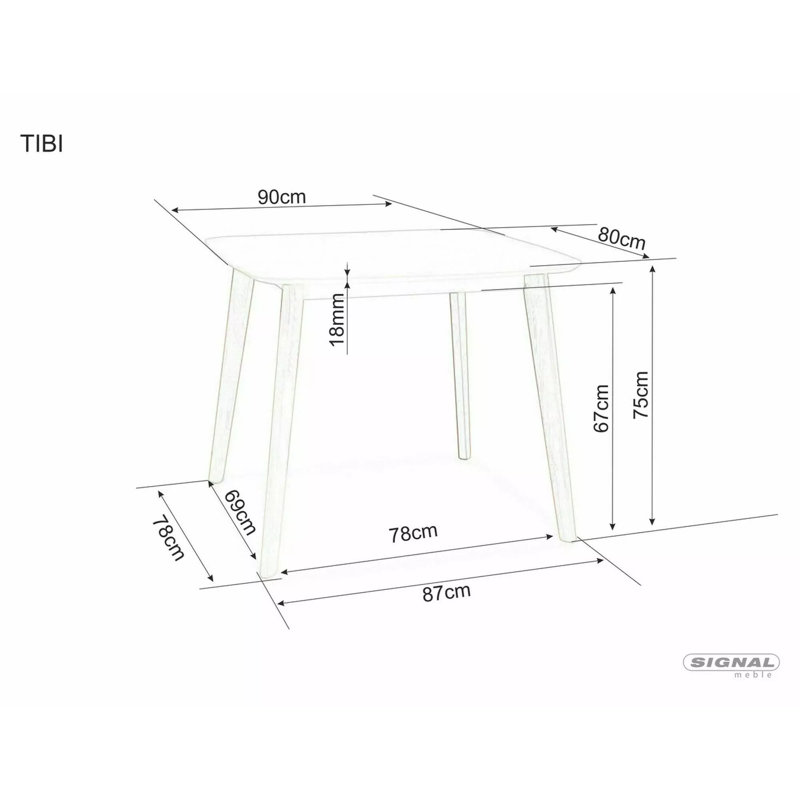 Sylvania Solid Wood Base Dining Table