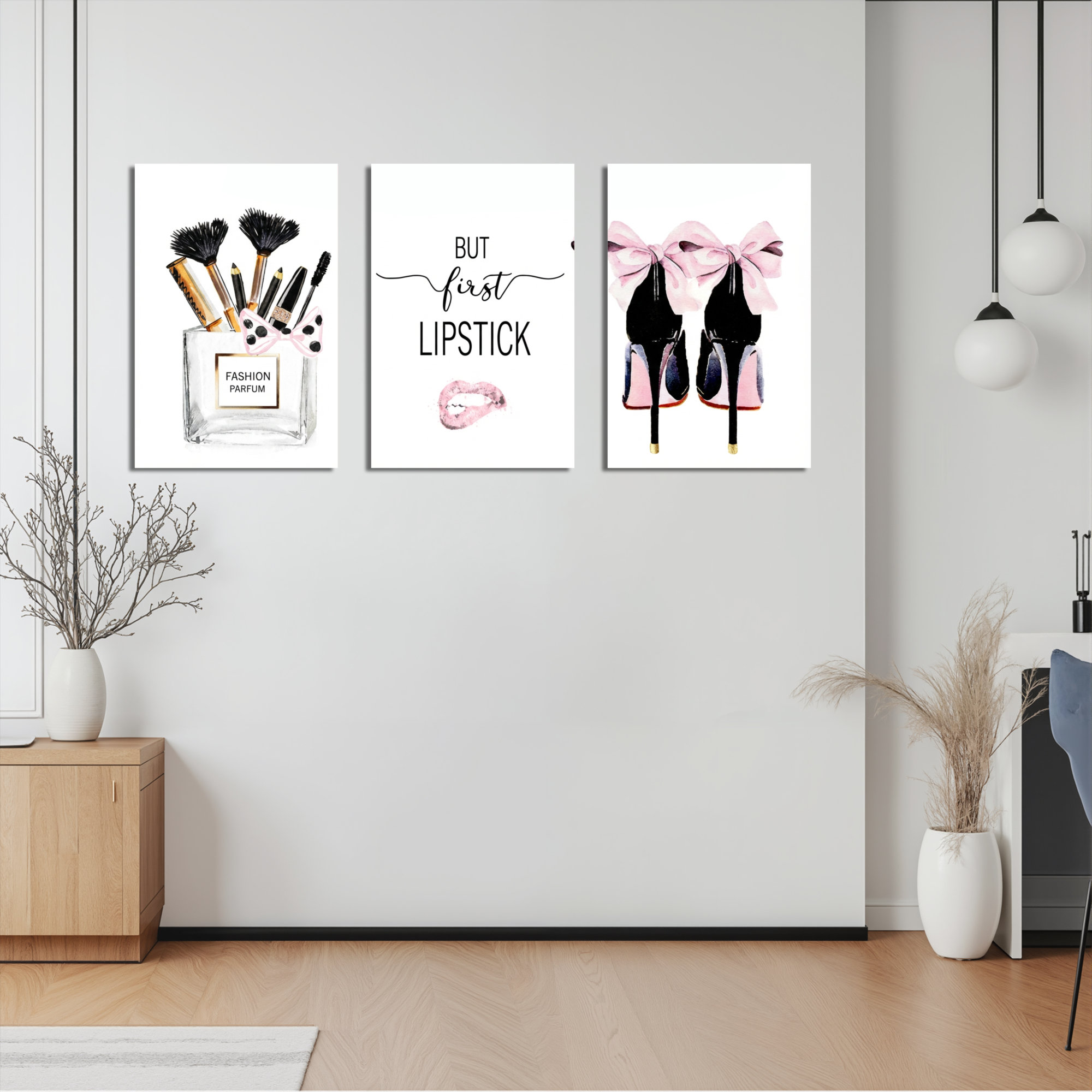 Winston Porter Makeup Brushes And Lipstick Canvas Wrapped Wall Art ...