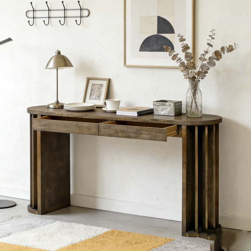 59-inch Long Console Table, Natural