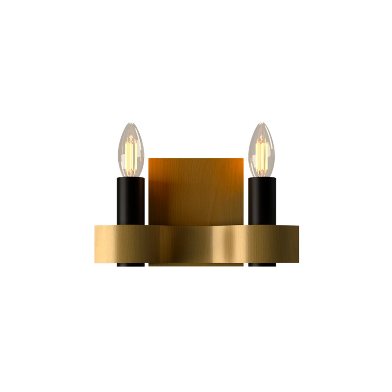 Flow 2 - Light Candle Wall Light, Organic Gold
