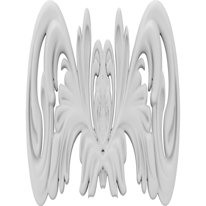 Rosette Fulton, H 7 po x l 5,25 po x P 0,5 po
