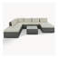 Ensemble de mobilier d'extérieur 8 pièces, ensemble de conversation en osier de jardin, canapé simple combinable, coussins en osier-446241010-446241015