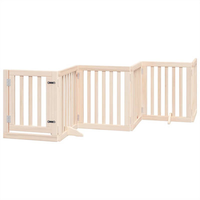  Ensemble de 12 barrières pour chien pliables en bois de peuplier naturel