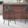 Joshveer Upholstered Counter Stool with Metal Frame