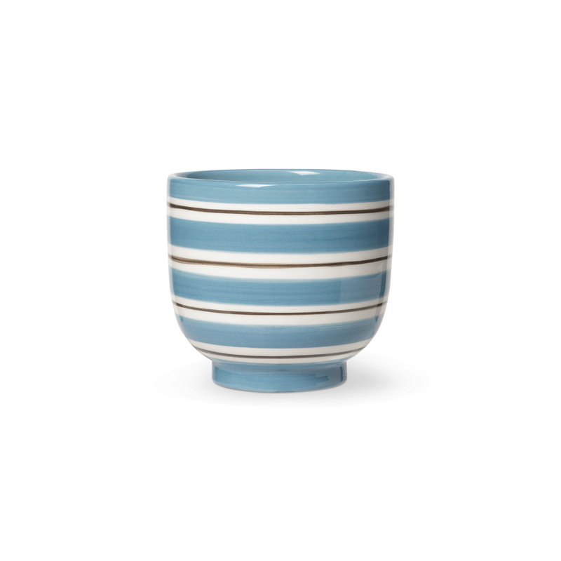 Pot à fleurs en céramique Omaggio Nuovo, Bleu / blanc, H 4,3 po x l 4,7 po x P 4,7 po