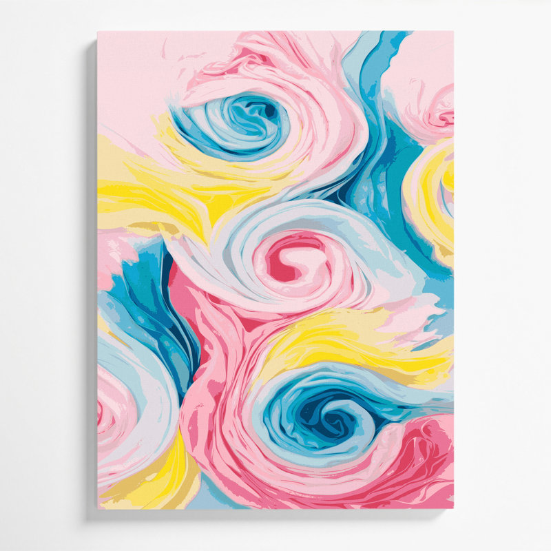 Aquarelle abstraite, art mural gris sur toile 65, H 24 po x l 36 po