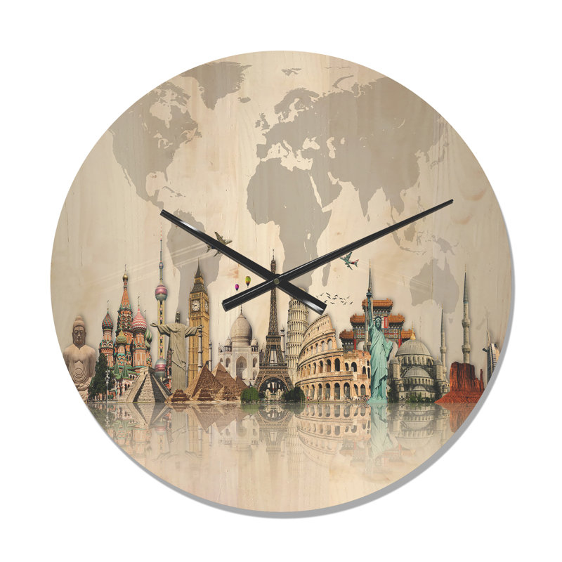 Horloge murale Monuments célèbres à travers le monde, Petit