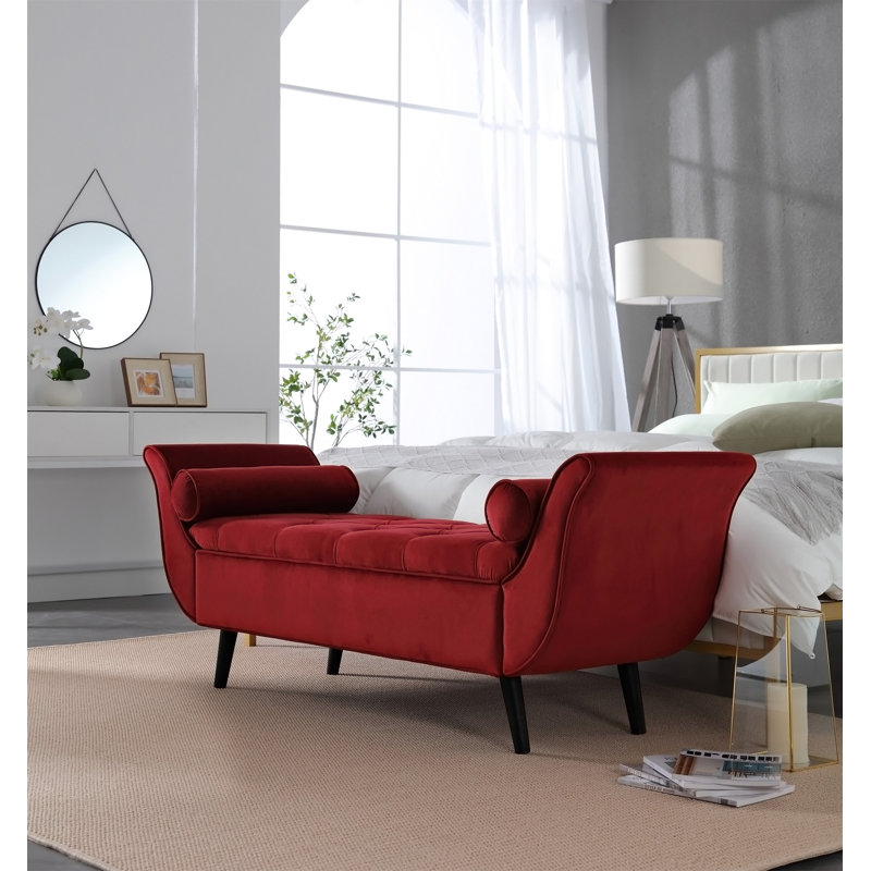 Banc capitonné vintage de 165 cm de long