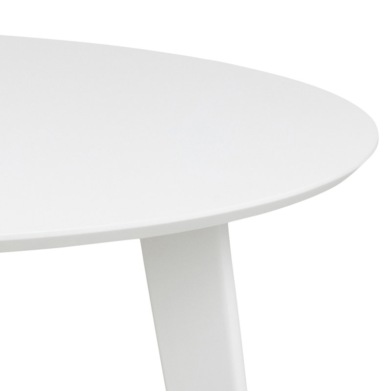 Celeste Round Solid Wood Base Dining Table, White