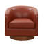 Chaise pivotante en cuir fleur
