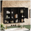Armoire à pharmacie de 41 pouces avec tablettes ouvertes, rangement mural avec portes et miroir, tablette réglable, armoire de rangement pour salle de bain au-dessus de la toilette