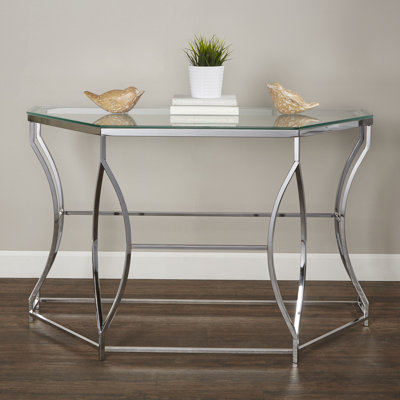 Frostia 48'' Glass Top Console Table