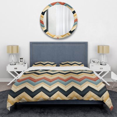 Literie à motif de chevrons Earthy Tones