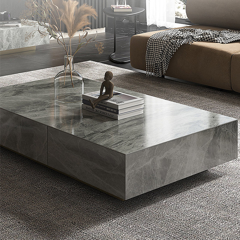 Table basse en ardoise moderne et luxueuse