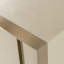 Calliann - Commode chagrin beige moderne et laiton brossé