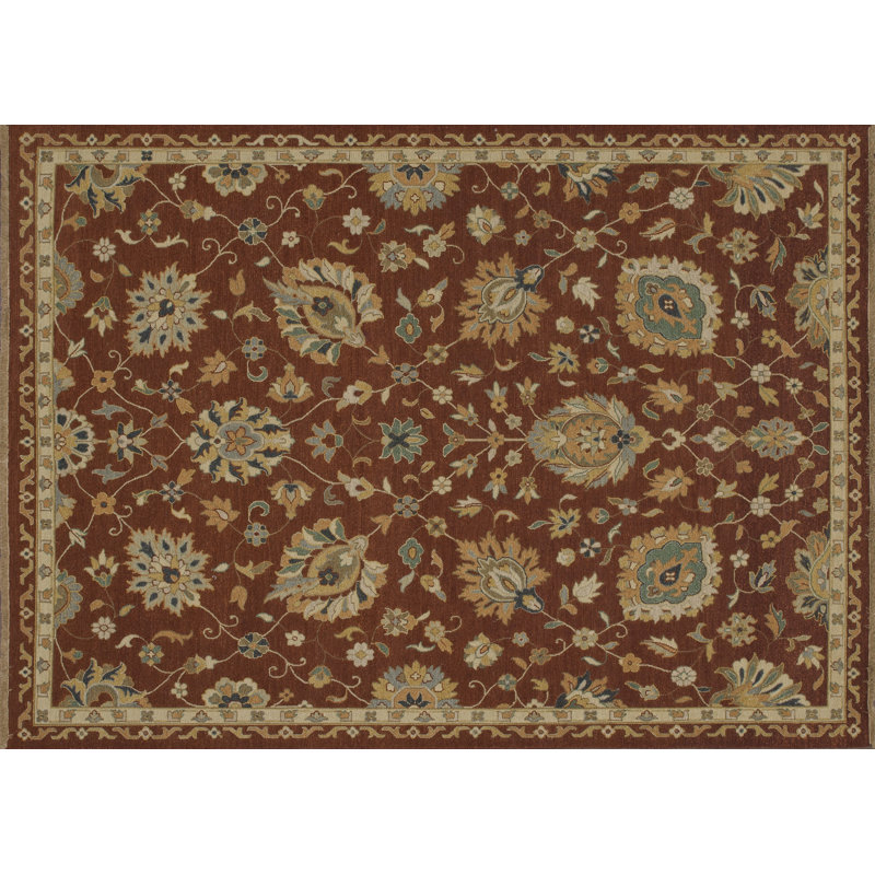 Tapis de la zone brune en laine noué la à la main Keiser, Rectangle 12 pi x 17 pi 6 po