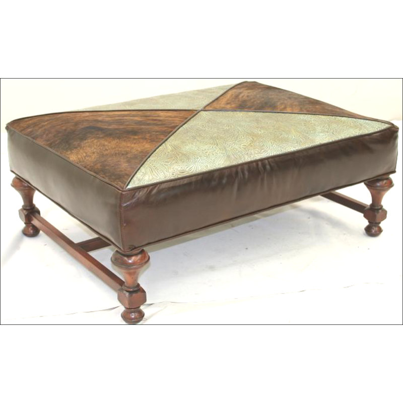 Ottoman, Como Emerald, Pewter