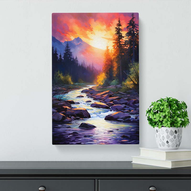 River Impressionism No.2 - Wrapped Canvas, 60cm H x 40cm W x 3cm D
