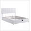 Grand lit plateforme tapissier avec rangement hydraulique, alliant confort et élégance moderne pour une chambre sans encombrement.-269944769-269944768