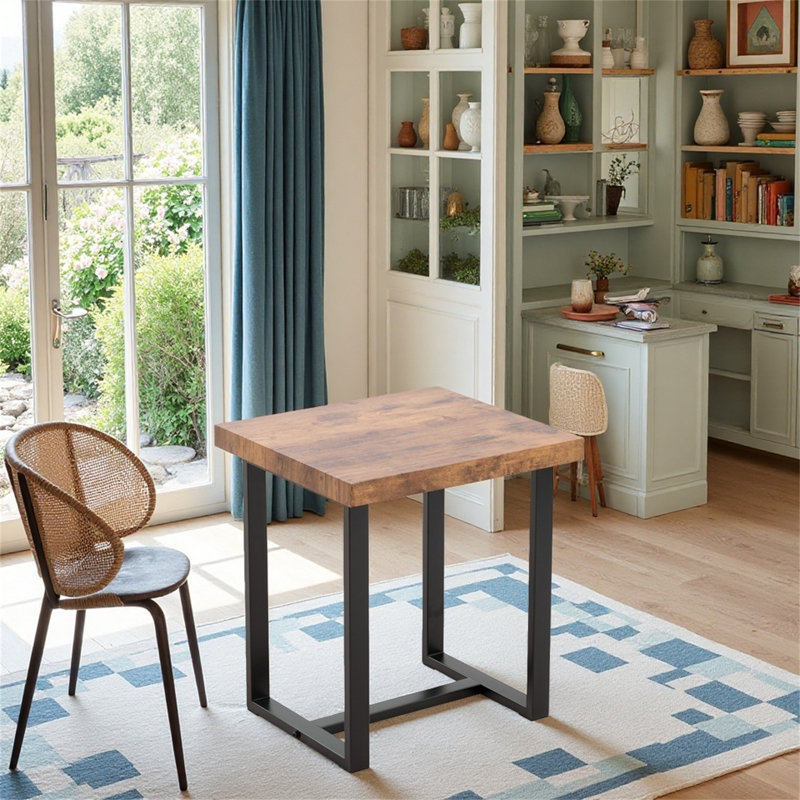 Table de chevet en fibres à densité moyenne, canapé avec pieds en métal