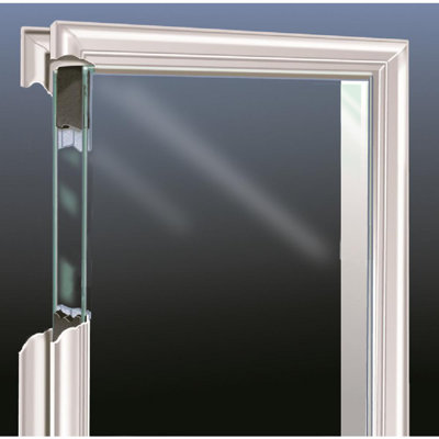Full Lite Clear Glass Fiberglass Painted Prehung Entry Double Door