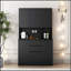 Armoire de cuisine autoportante avec plusieurs portes, tablettes et tiroirs pour un rangement et une organisation efficaces