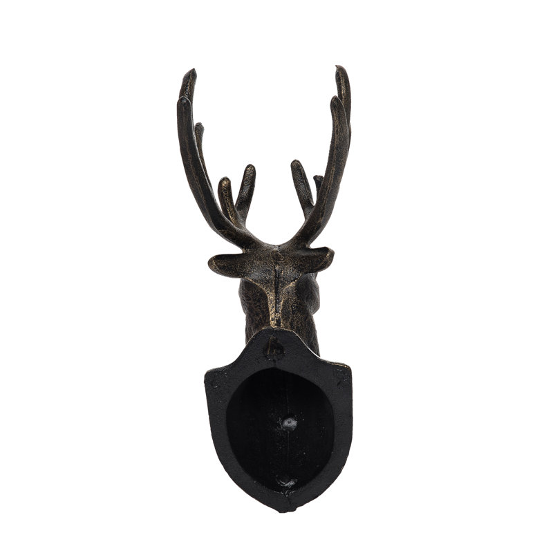  Décoration murale renne de Noël en métal 12,01 po Bronze