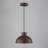10.24in. 1-Light Industrial Rusty Hammered Dome Pendant