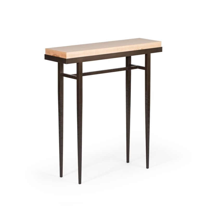 Wick Console Table, Bronze, 32" H x  30" W x 8.5" D, Natural