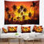 Paysage avec cocotiers et ciel jaune-28499539