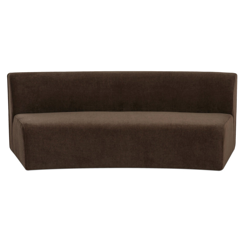 Canapé concave REMI brun foncé, Brun
