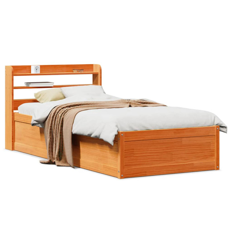 Storage Bed, Wax Brown, Small Single (2'6)