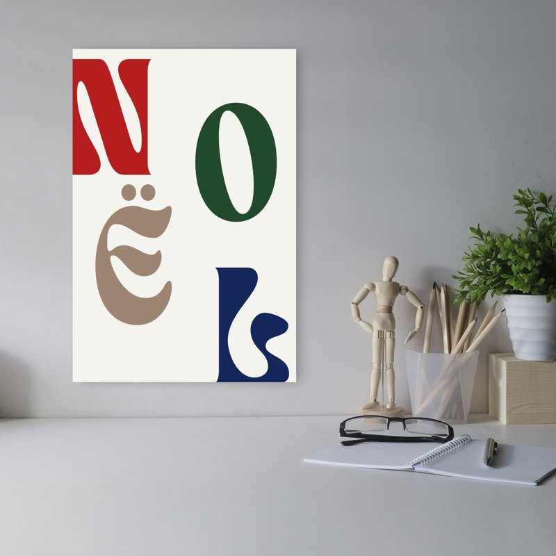 Noelno02 Abstract Colorful Modern Winter Architecture Wall Art Print 1 Piece Wrapped Canvas Wall Art, 45.72cm H x 30.48cm W