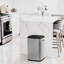 Poubelle à détecteur de mouvement sans contact 55 L (14,5 gallons) – Acier inoxydable, couvercle à fermeture douce, poignée, anti-traces de doigts, étanche – Idéale pour la cuisine, la salle de bain, le bureau et la chambre – Gris-135553533