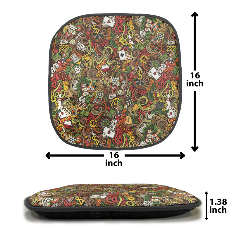 Outdoor 1.38'' Dining Chair Seat Cushion