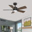 Ventilateur de plafond intelligent à 5 pales avec lumière à intensité variable, moteur à courant continu et pales à double finition-577258600-577258604-577258601