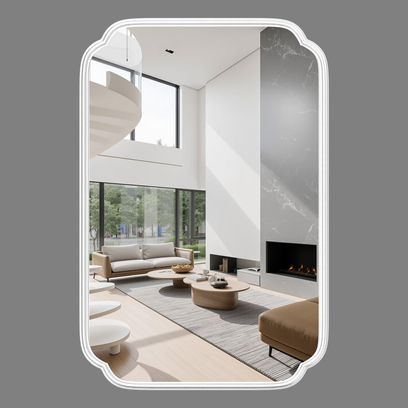 Miroir de salle de bain Modern, 30 po x 20 po, Blanc