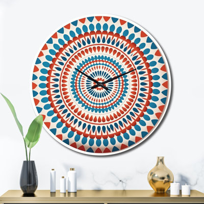 Horloge murale en métal exquise Mandala