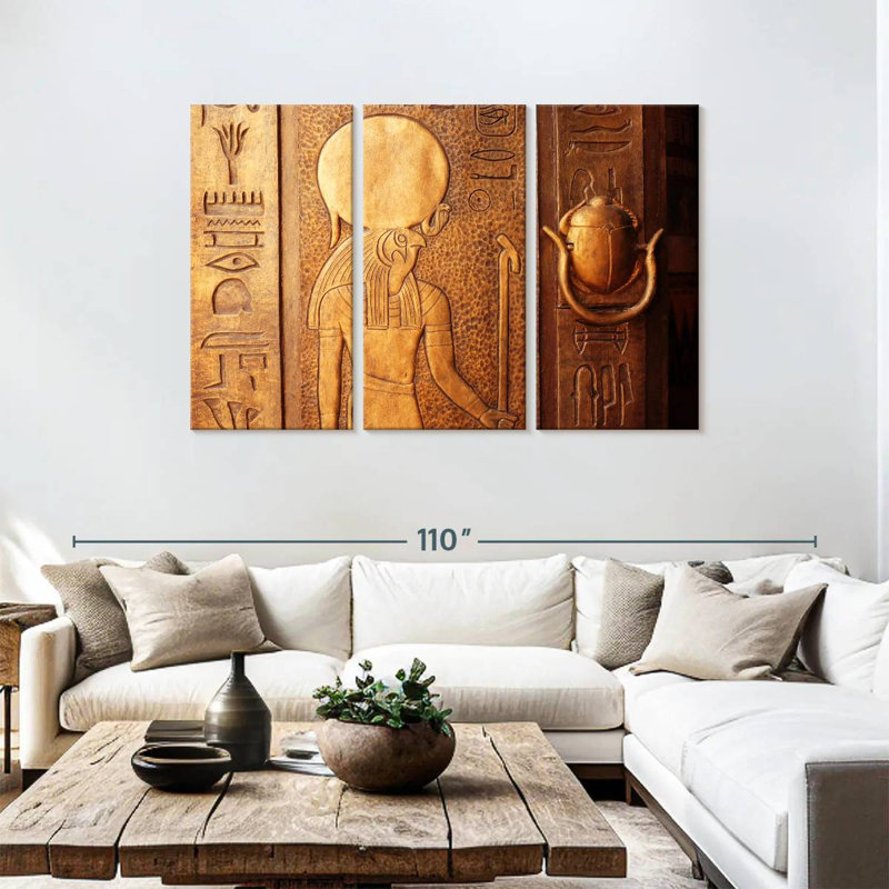 Leisha Decoding Hieroglyphs, 48" H x 74" W