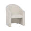 Modern Lumen 27" Wide Upholstered Barrel-Back Dining Chair with Casters