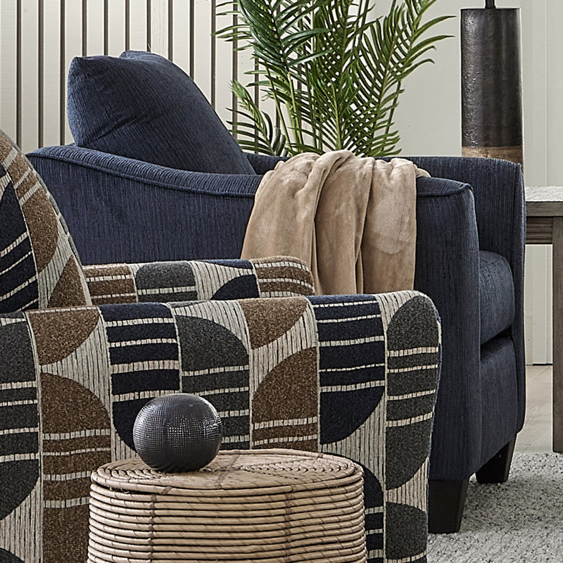  Chaise rembourrée 1250, bleu marine Rocket, Fusée marine