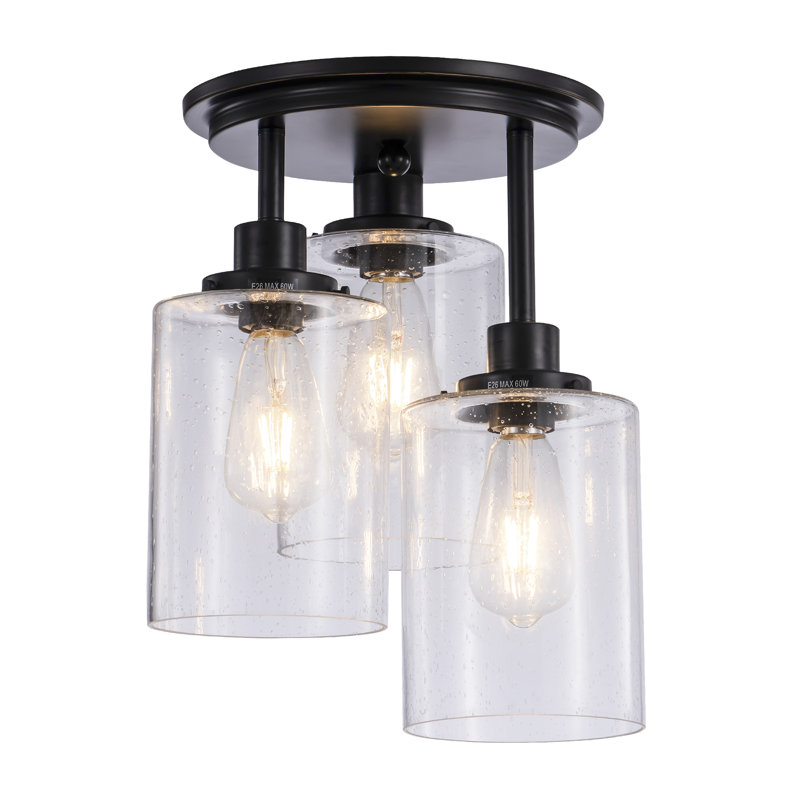 Oakhur Glass Semi Flush Mount
